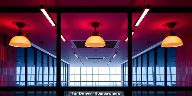 Commercial LED lighting installation in Denver business