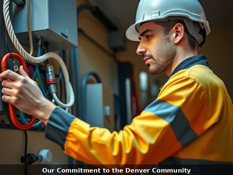 Denver electrician conducting community electrical safety check