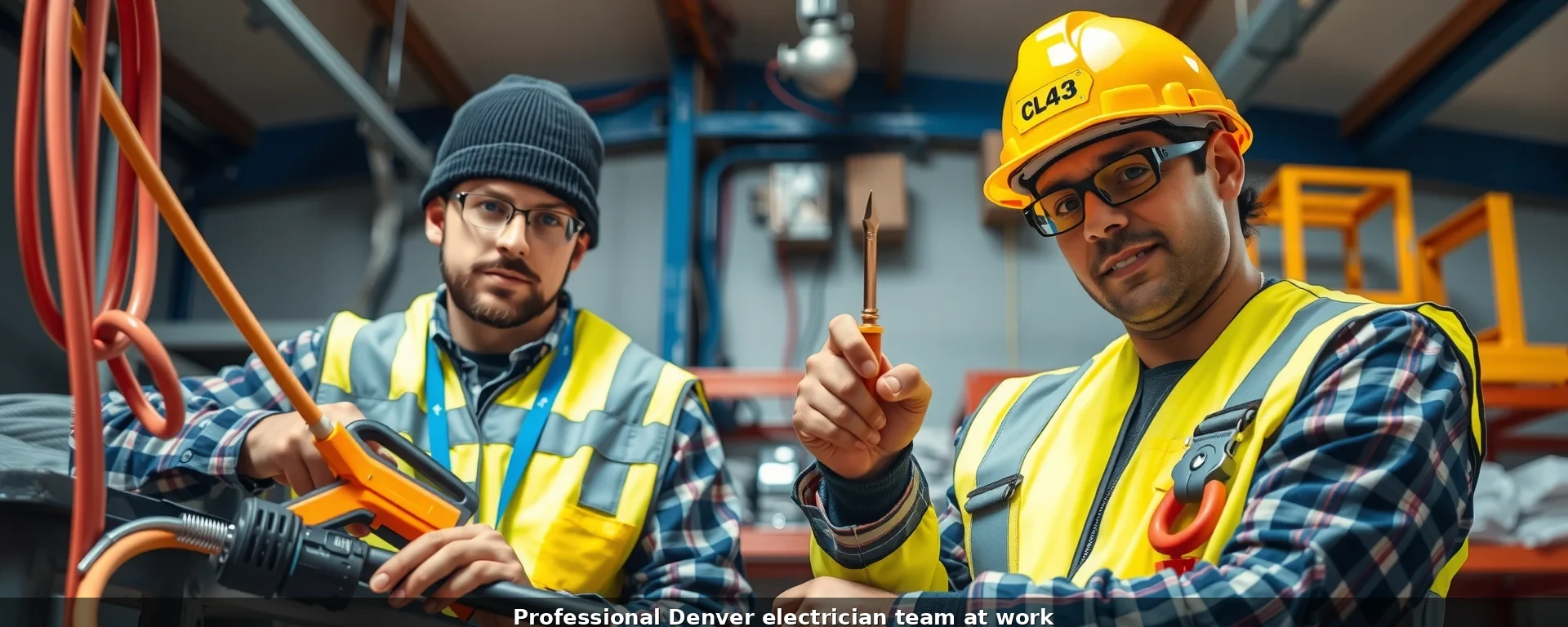 Professional Denver electrician team at work