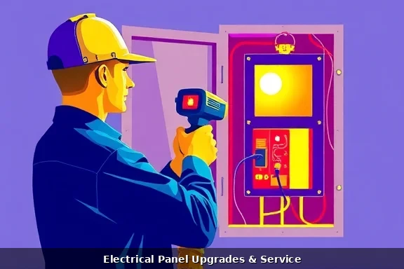 Electrician performing thermographic inspection with infrared camera