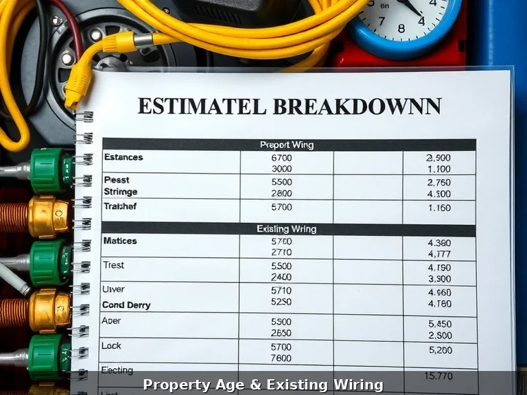 Detailed electrical estimate breakdown document for Denver project