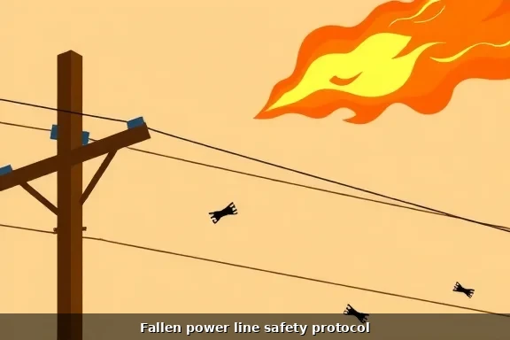 Fallen power line safety protocol