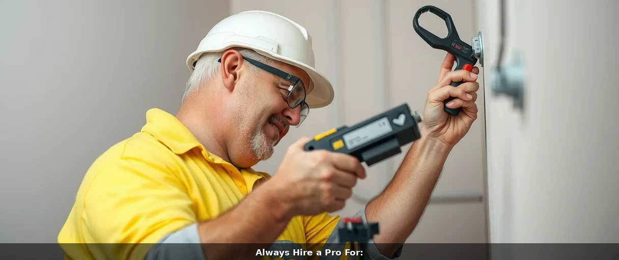 Professional electrician versus DIY electrical work comparison