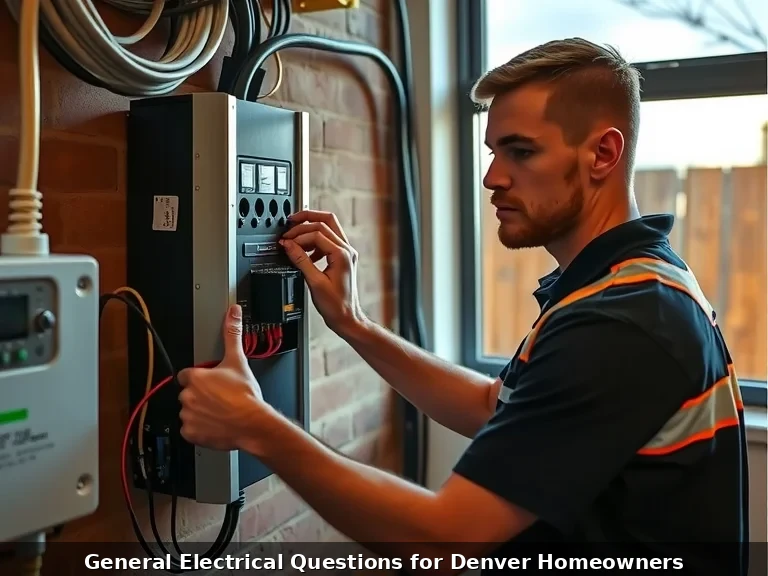 Licensed electrician performing home electrical inspection in Denver