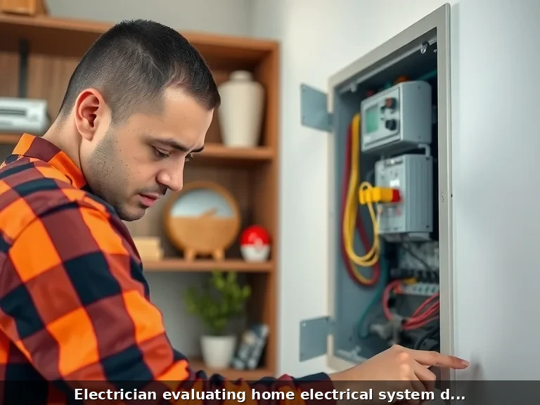 Professional electrician consulting with homeowner in Denver living room
