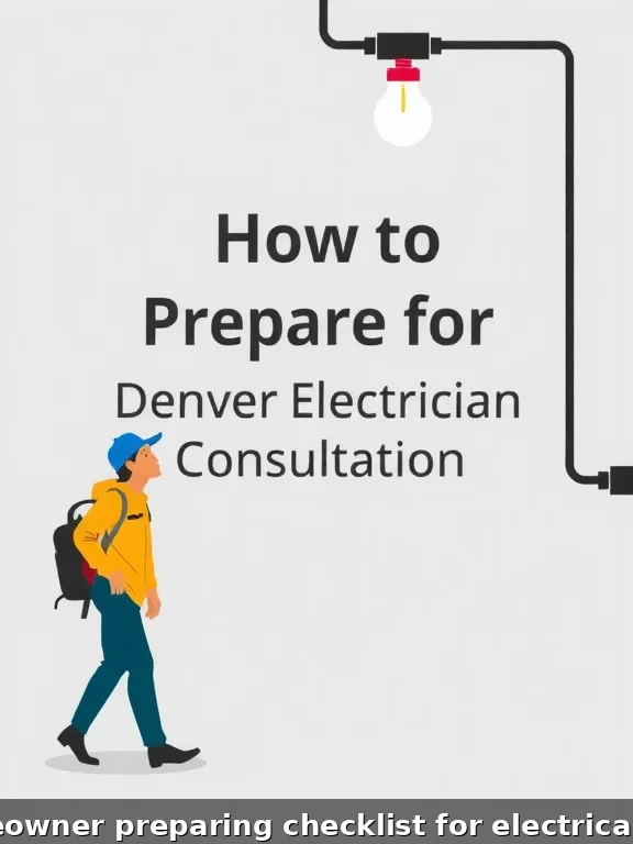 Homeowner preparing checklist for electrical consultation