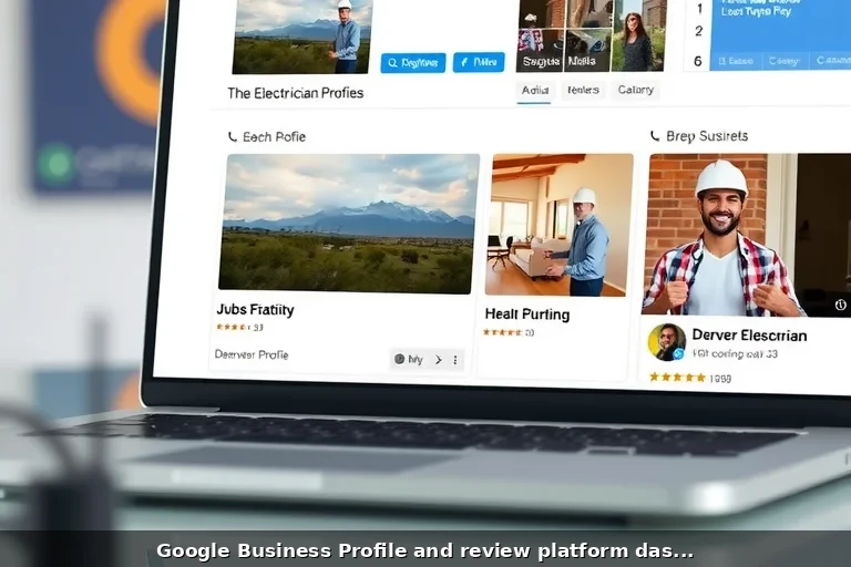 Google Business Profile and review platform dashboard interface