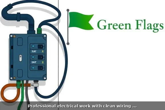 Professional electrical work with clean wiring installation