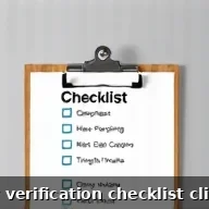 Review verification checklist clipboard