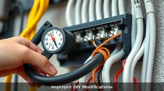 Licensed electrician conducting safety inspection in Denver home