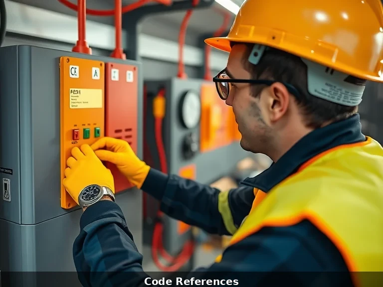 Professional electrician testing circuit breaker panel during home safety inspection