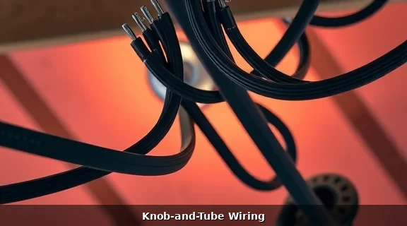 Knob and tube wiring in attic space