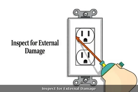 Testing electrical outlet with lamp