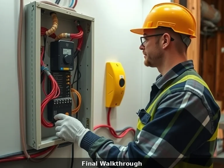 Licensed electrician performing electrical panel installation work