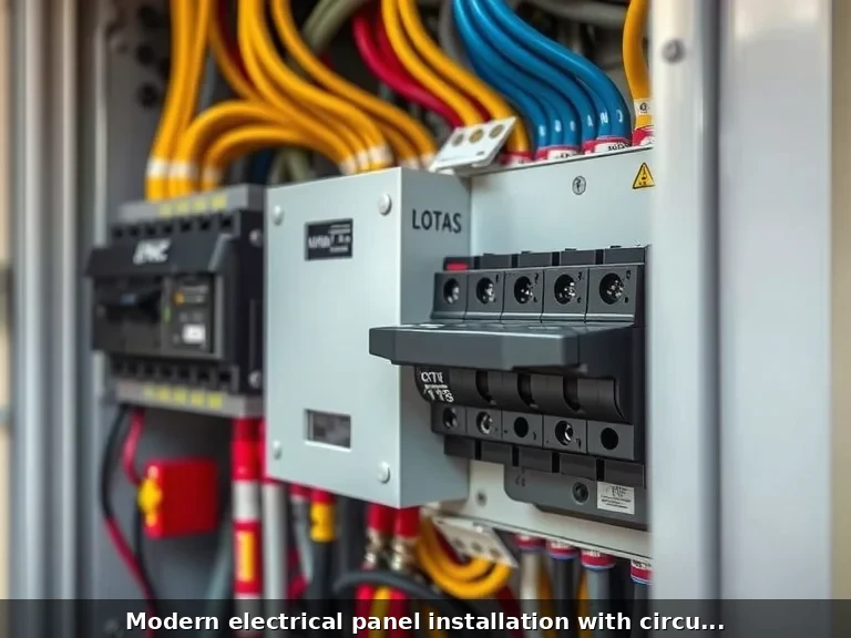 Modern electrical panel installation with circuit breakers in Denver home