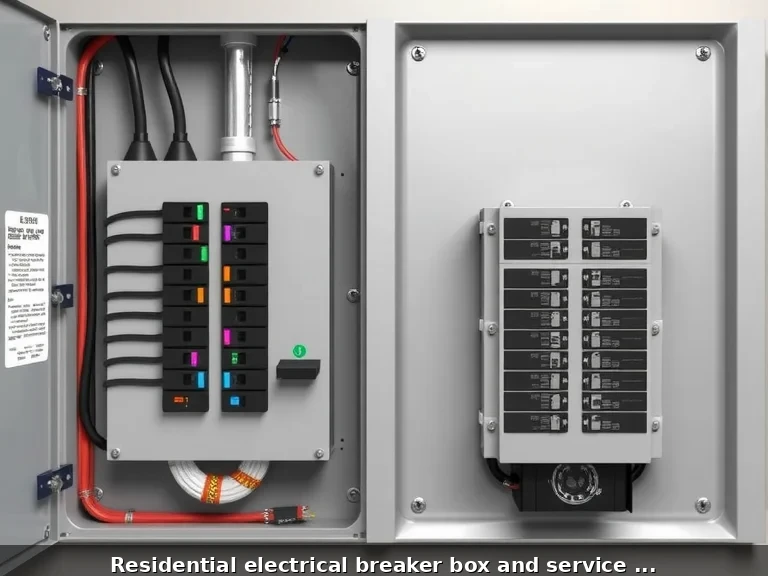 Residential electrical breaker box and service panel components