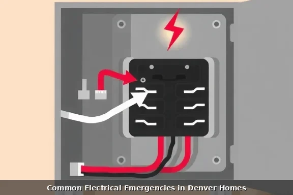 Overloaded electrical panel showing signs of overheating in Denver home