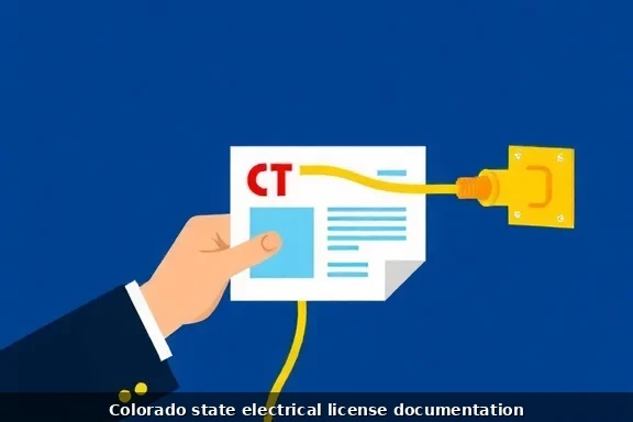 Colorado state electrical license documentation