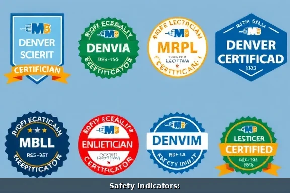 Professional certification badges and affiliations