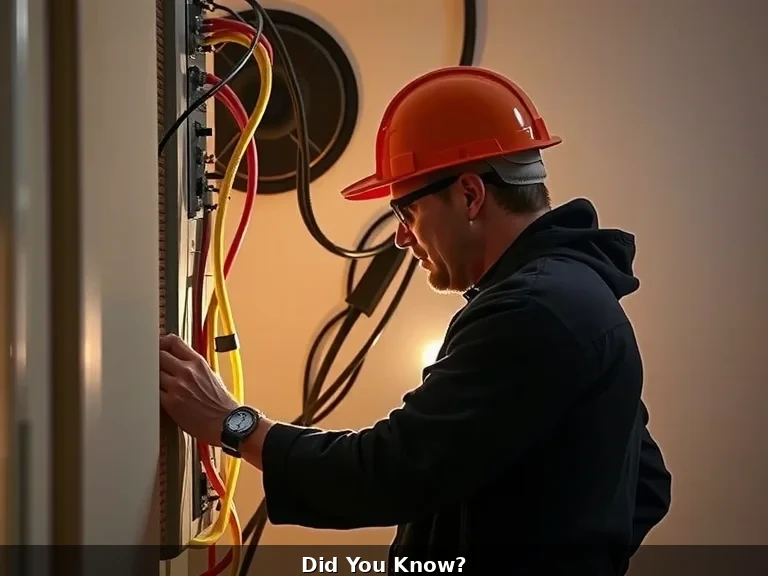 Licensed electrician inspecting electrical panel in Denver home