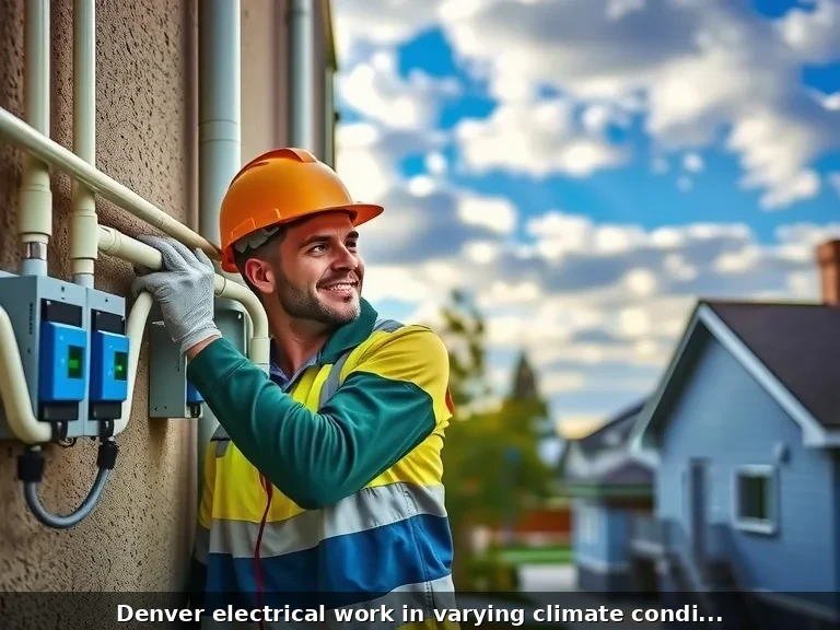 Denver electrical work in varying climate conditions showing seasonal challenges