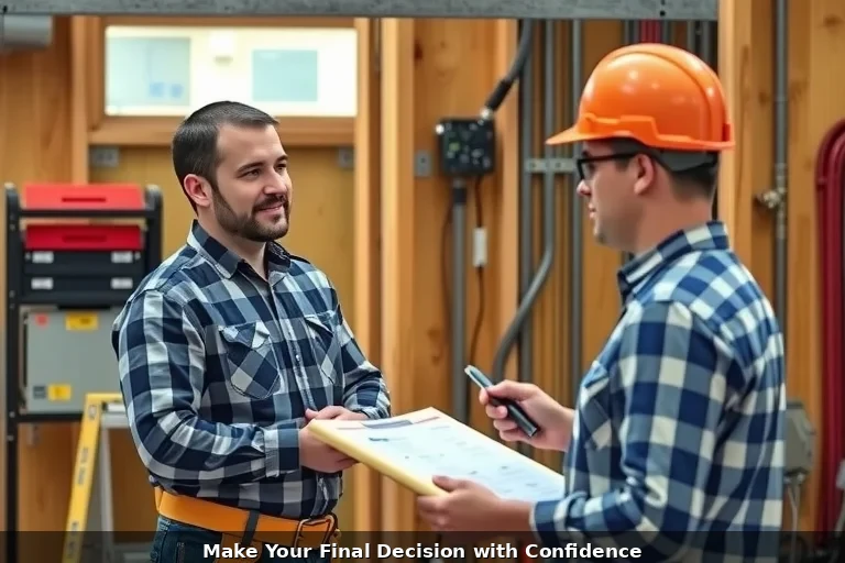 Final decision checklist for choosing an electrician