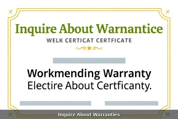 Electrical workmanship warranty certificate documentation