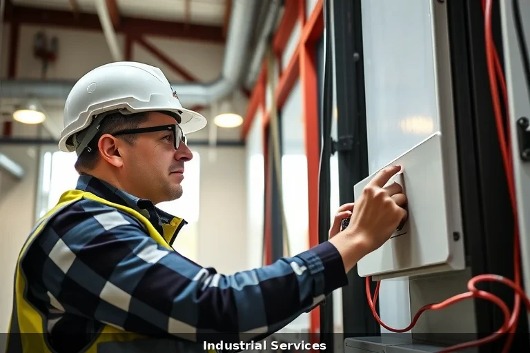Licensed electrician performing electrical safety inspection