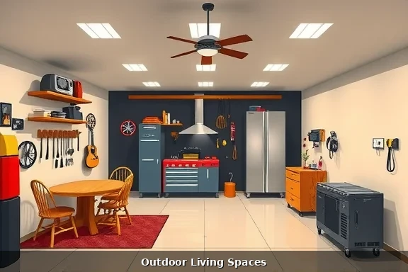 Garage workshop electrical installation with 240V circuits