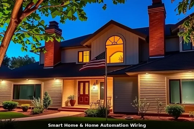 Outdoor landscape and security lighting installation