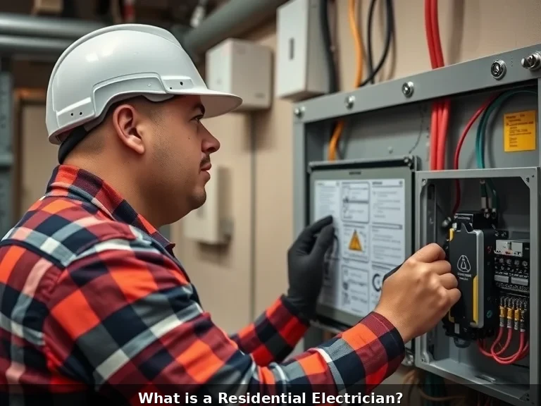 Licensed residential electrician working on home electrical panel in Denver