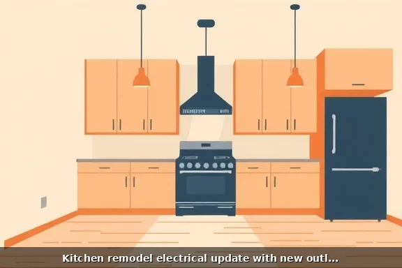 Kitchen remodel electrical update with new outlets and lighting