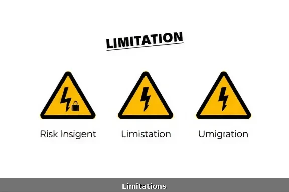Risk management and compliance warning symbols