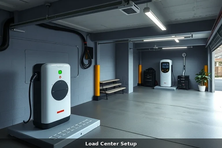 Electric vehicle Level 2 charger installation in residential garage